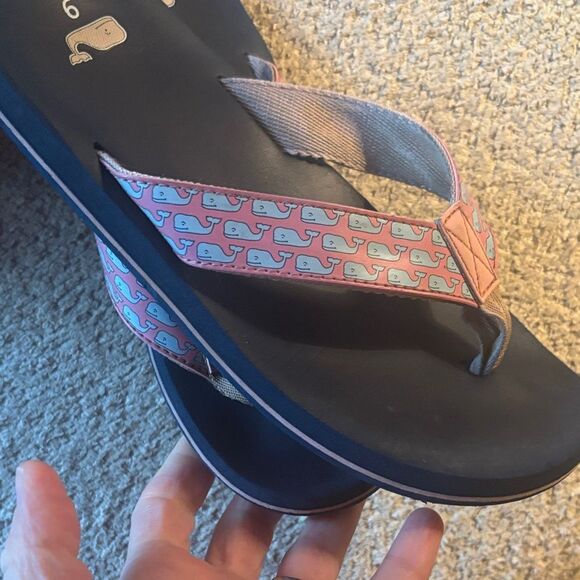 Vineyard Vines Pink and Navy Sandals - Picture 10 of 12